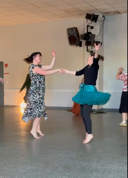 duo de danseuse lors d'un atelier